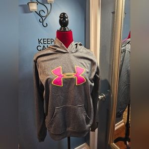 Under armor hoodie gray sz large
